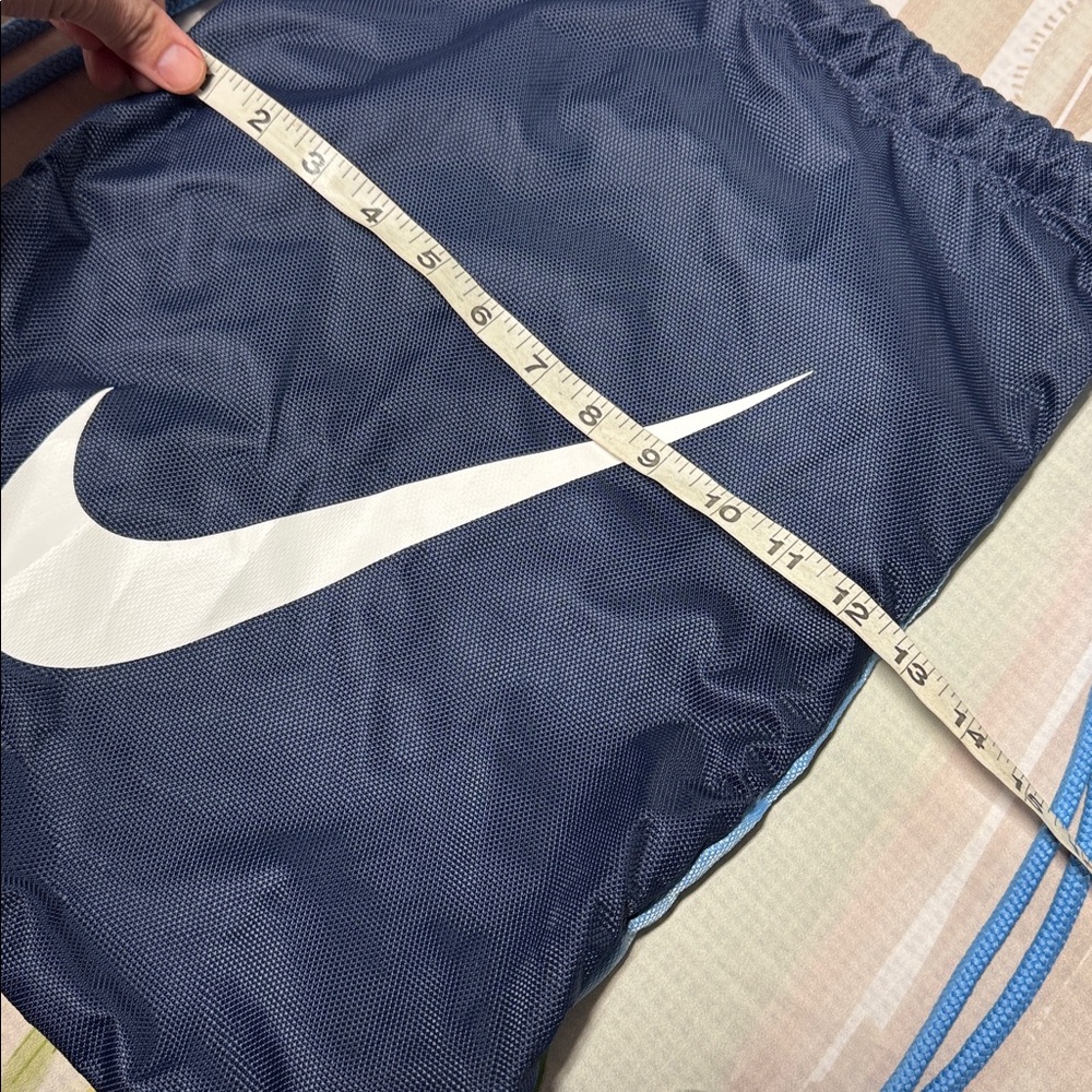 Nike Dark Blue Drawstring Backpack lightweight - image 4